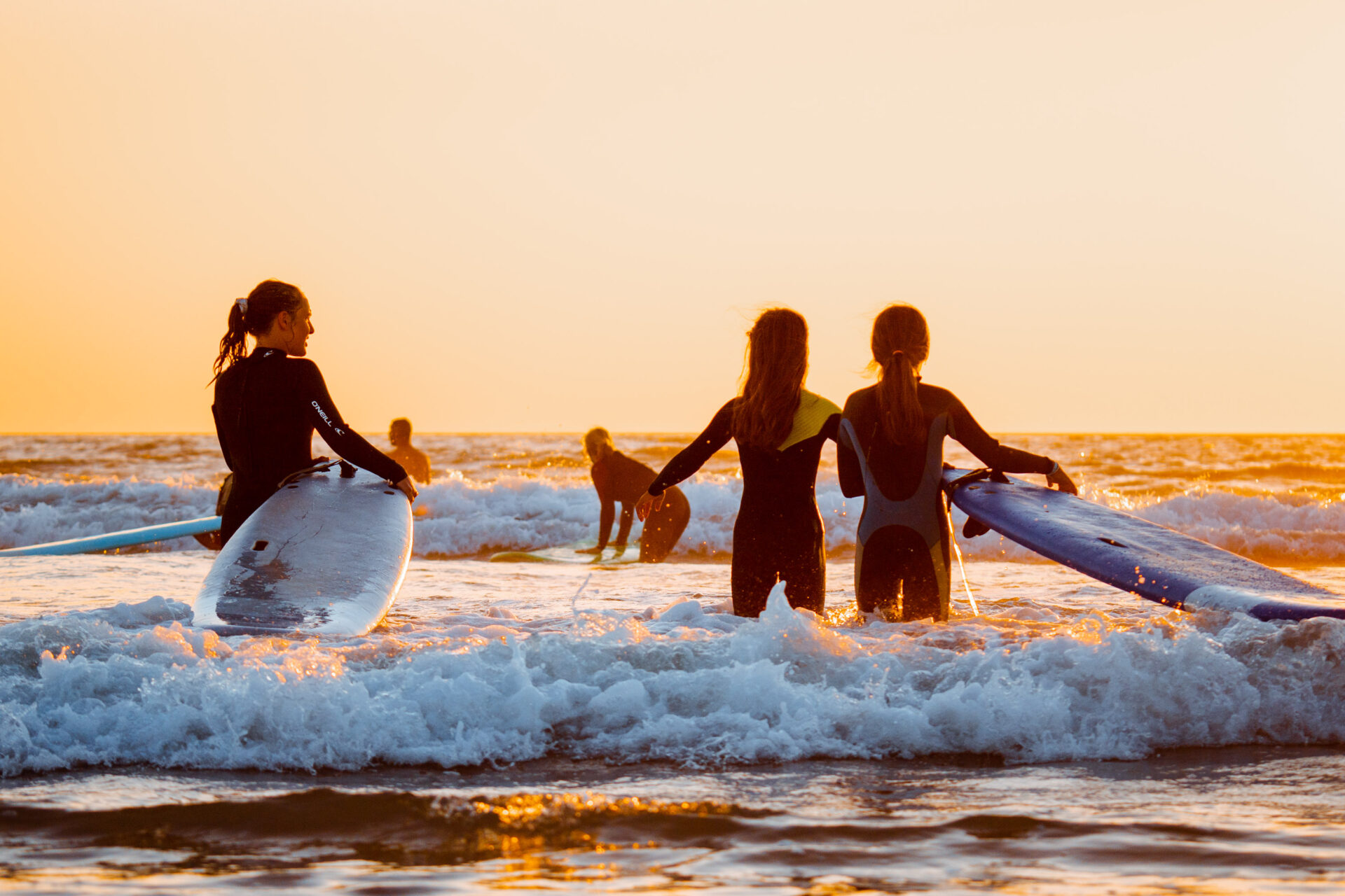 Familie Surfkamp Frankrijk sunset