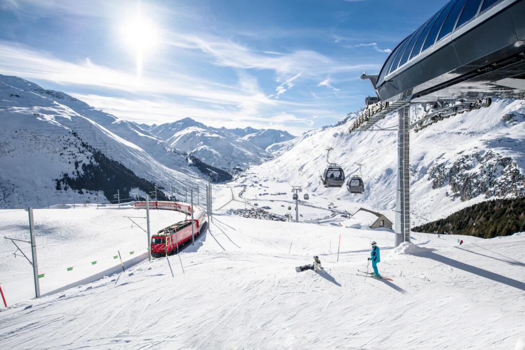Andermatt skigebied Zwitserland